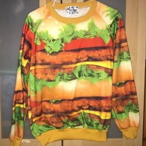 Hamburger Sweater - Harajuku Japan - MEN SZ SMALL